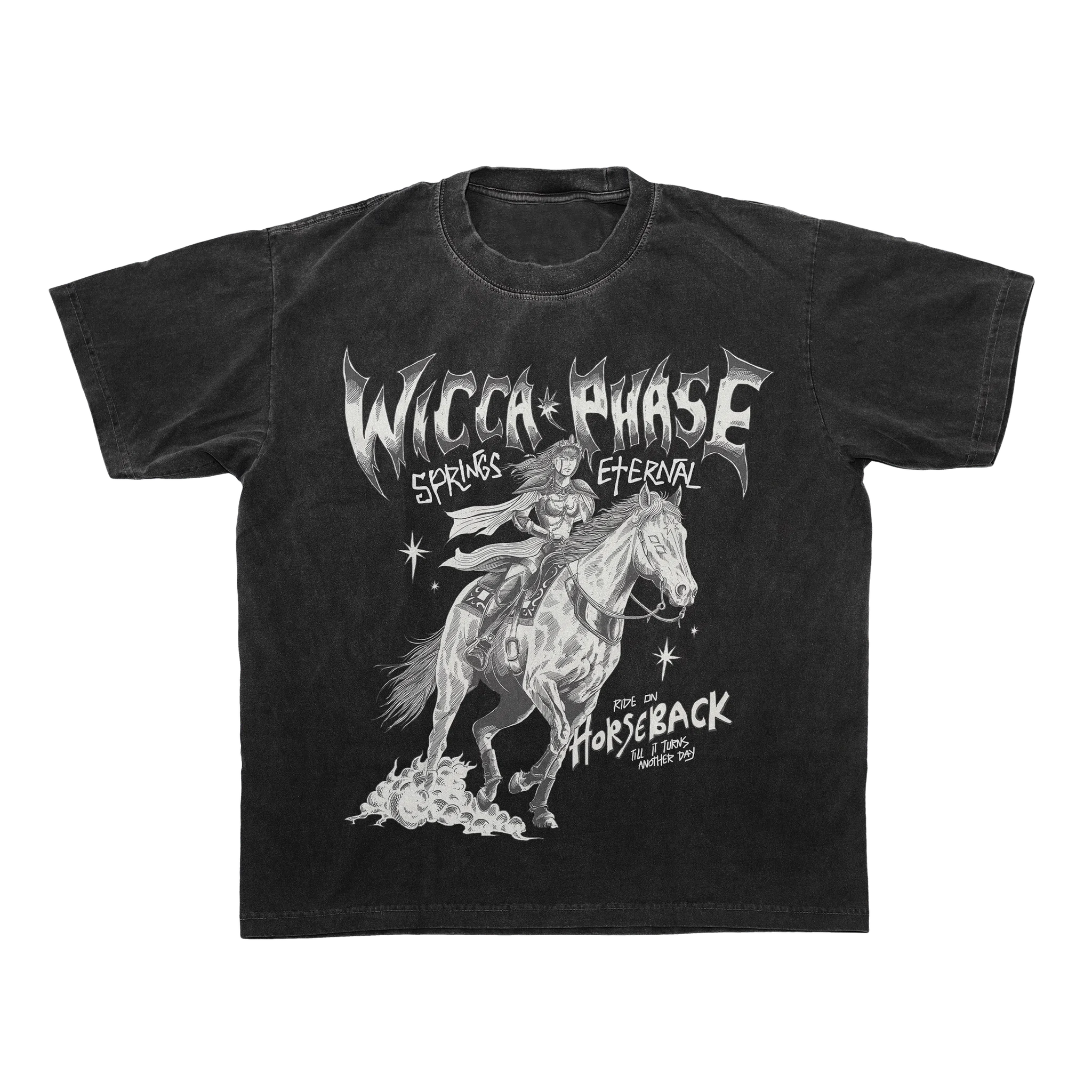 Wicca Phase Springs Eternal Horseback Rider T-Shirt primary image
