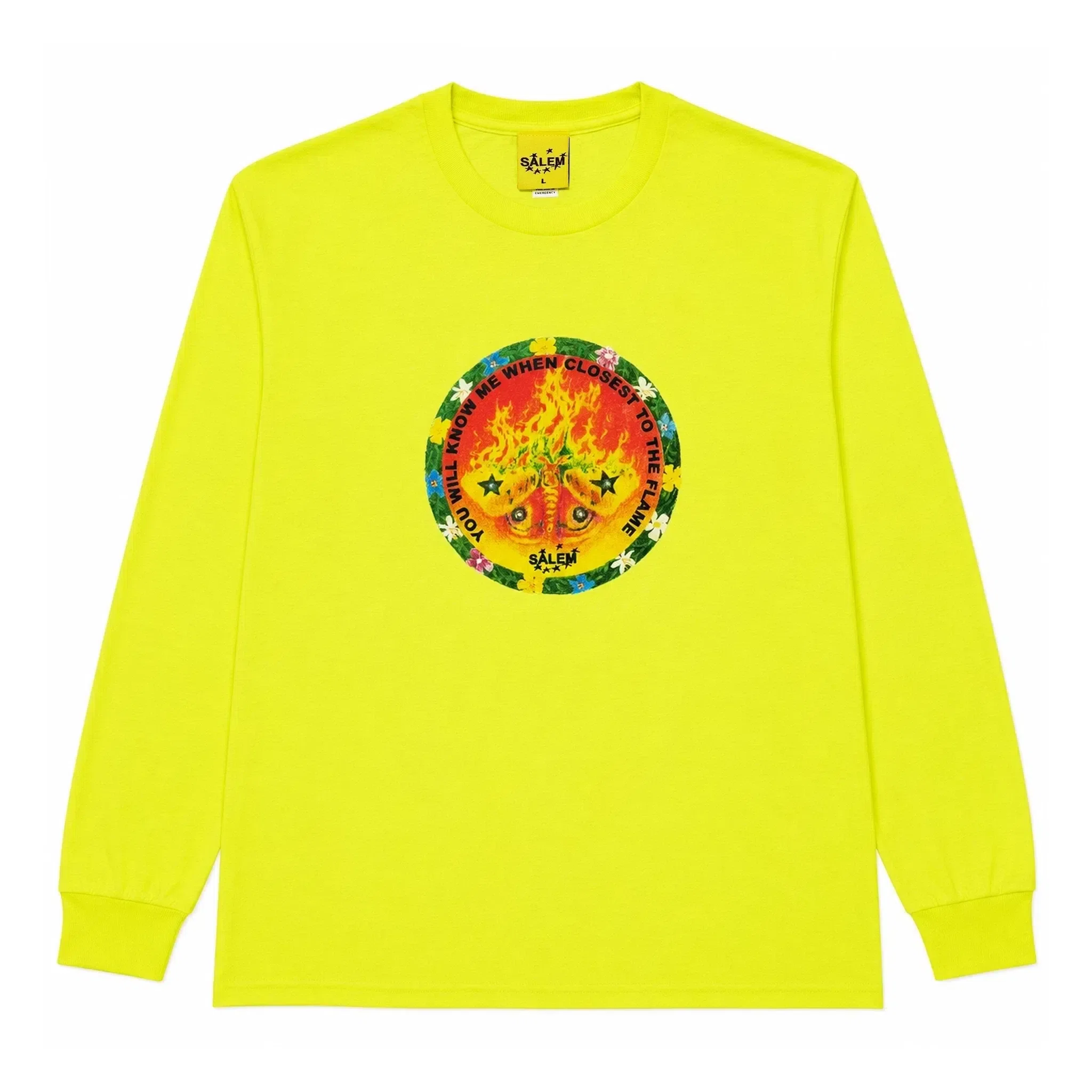 SALEM MOTH LONGSLEEVE SAFETY GREEN primary image