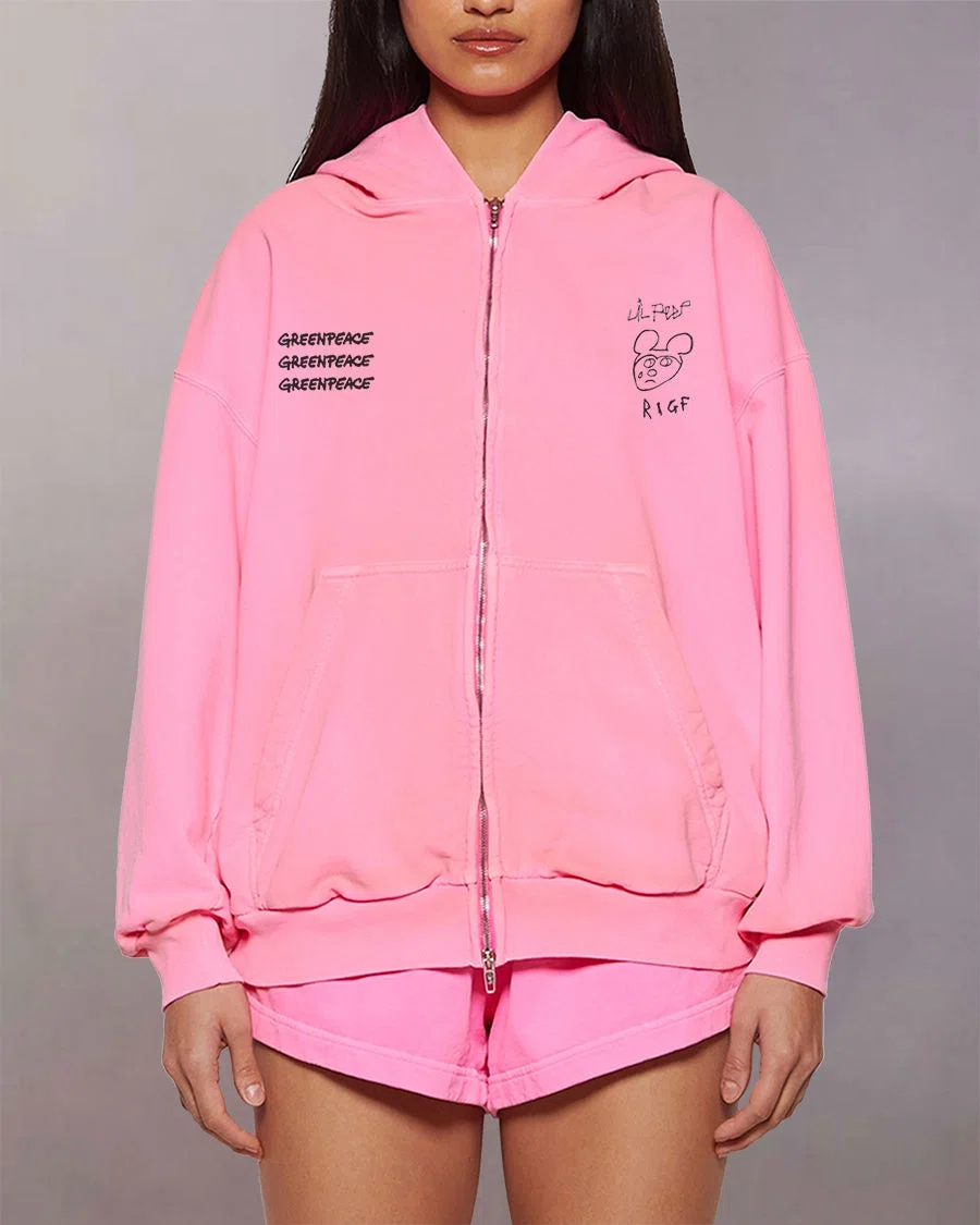 Lil Peep Gimme Time Unisex Heavy Zip Hoodie