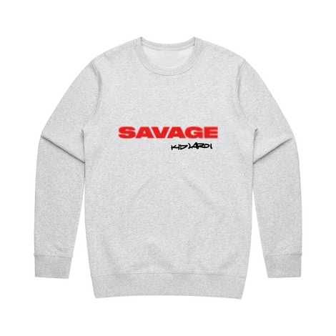 The Kid LAROI SAVAGE CREWNECK WHITE