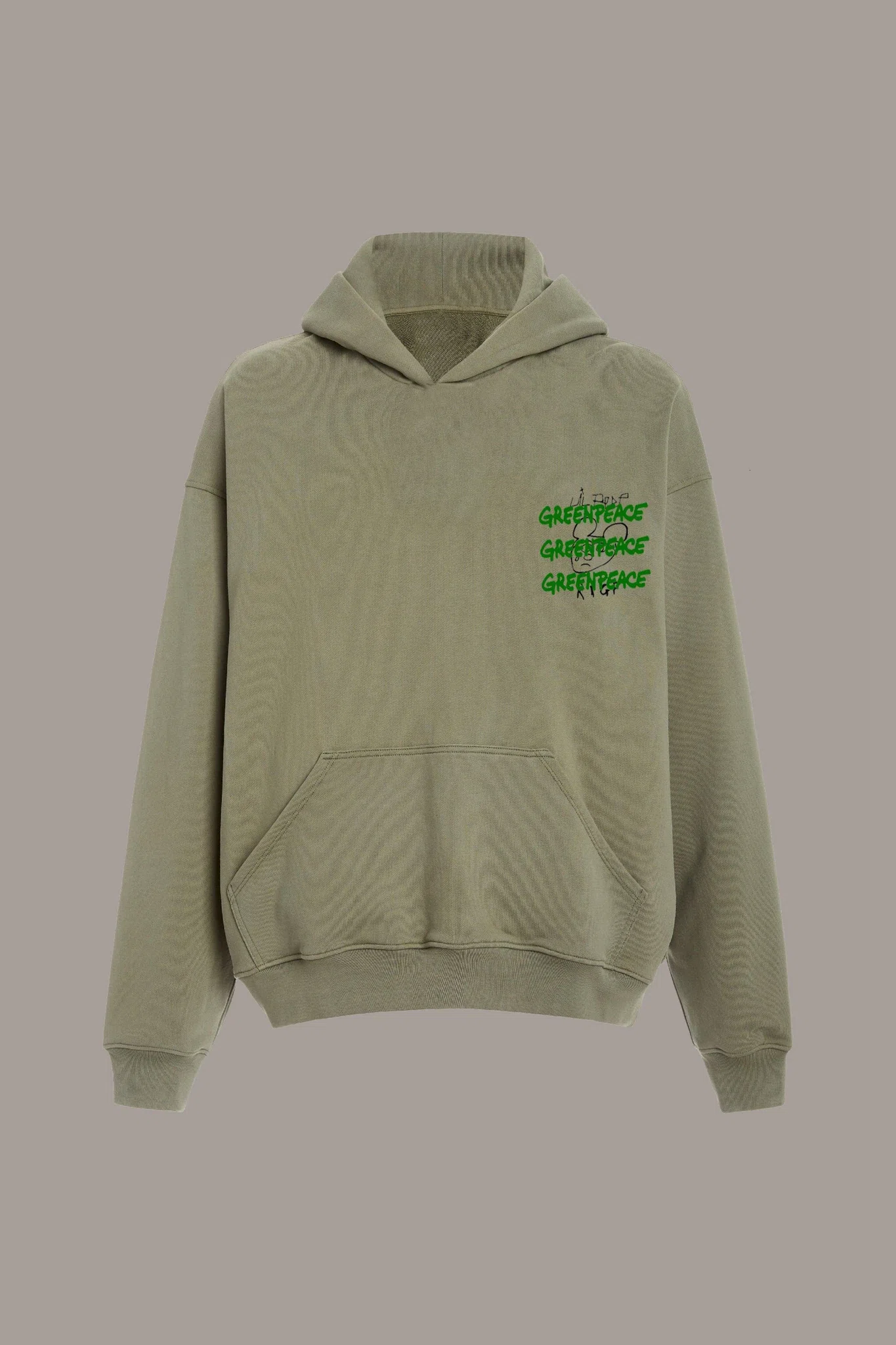 Lil Peep Heavy Live Forever Hoodie (Forest Green) primary image