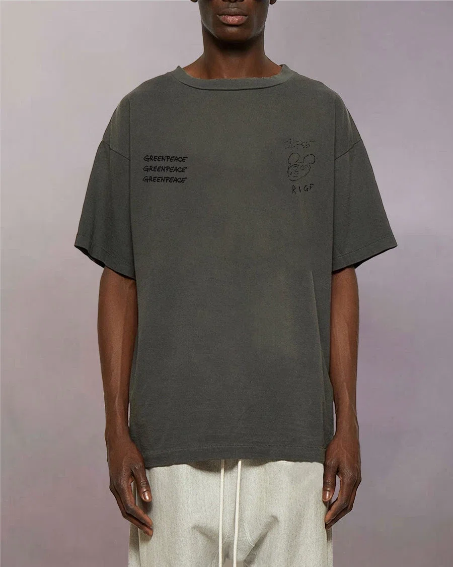 Lil Peep Gimme Time Slub Tee (Vintage Pigment Black) primary image