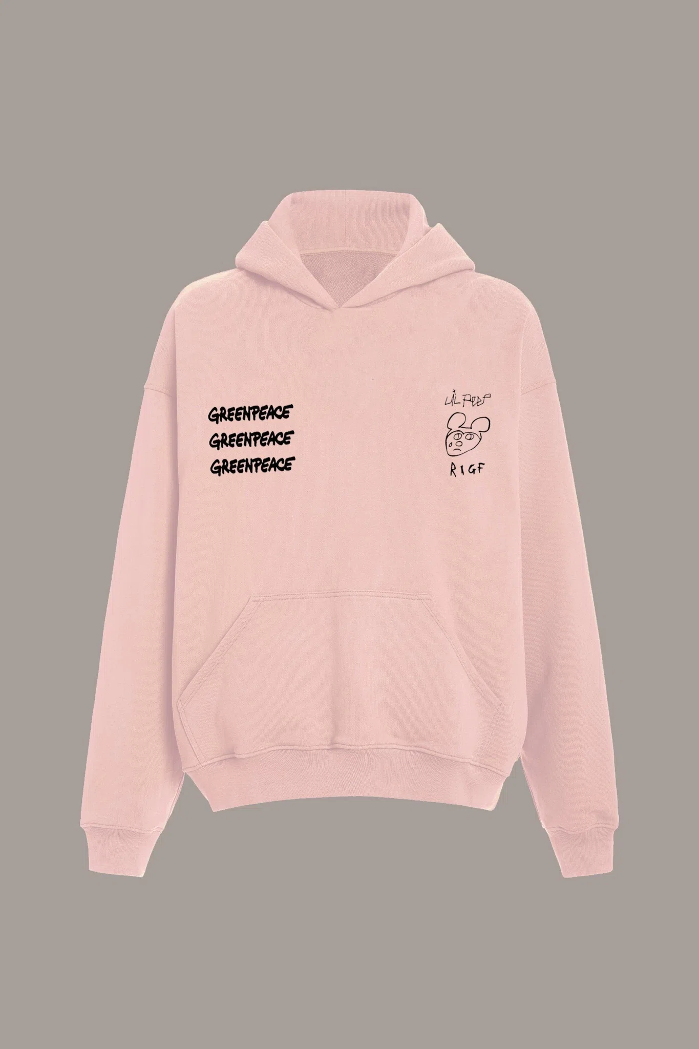 Lil Peep Heavy Live Forever Hoodie (Pink) primary image