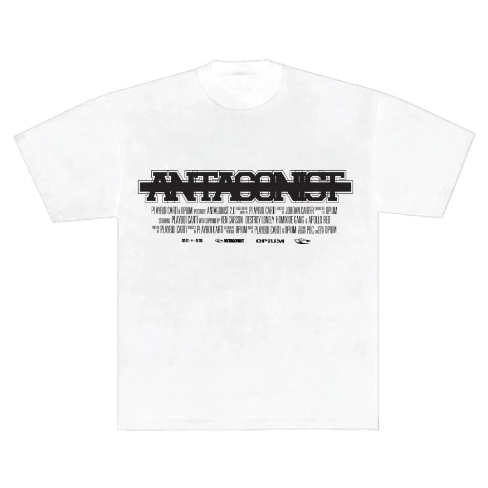 Playboi Carti Antagonist 2.0 00 White T-Shirt primary image