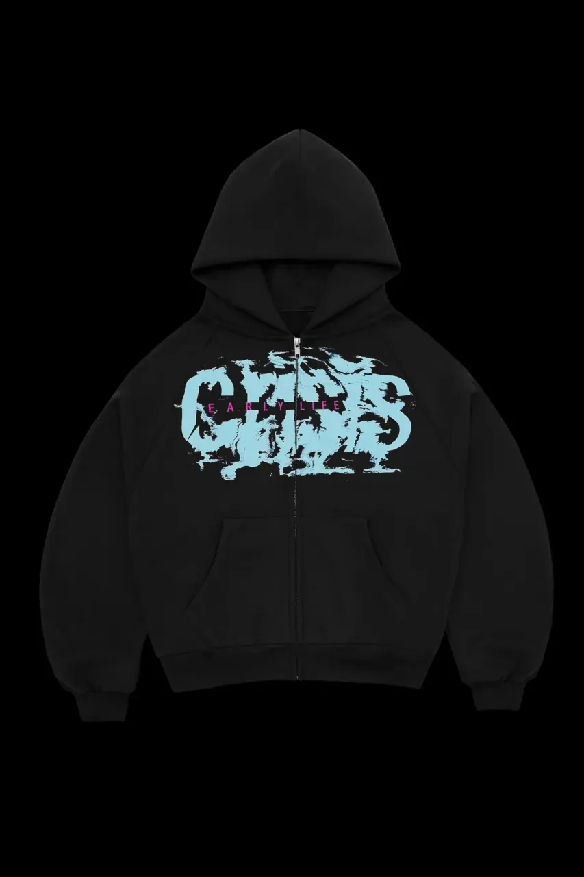Nettspend Crisis Zip-Up Hoodie (Black)