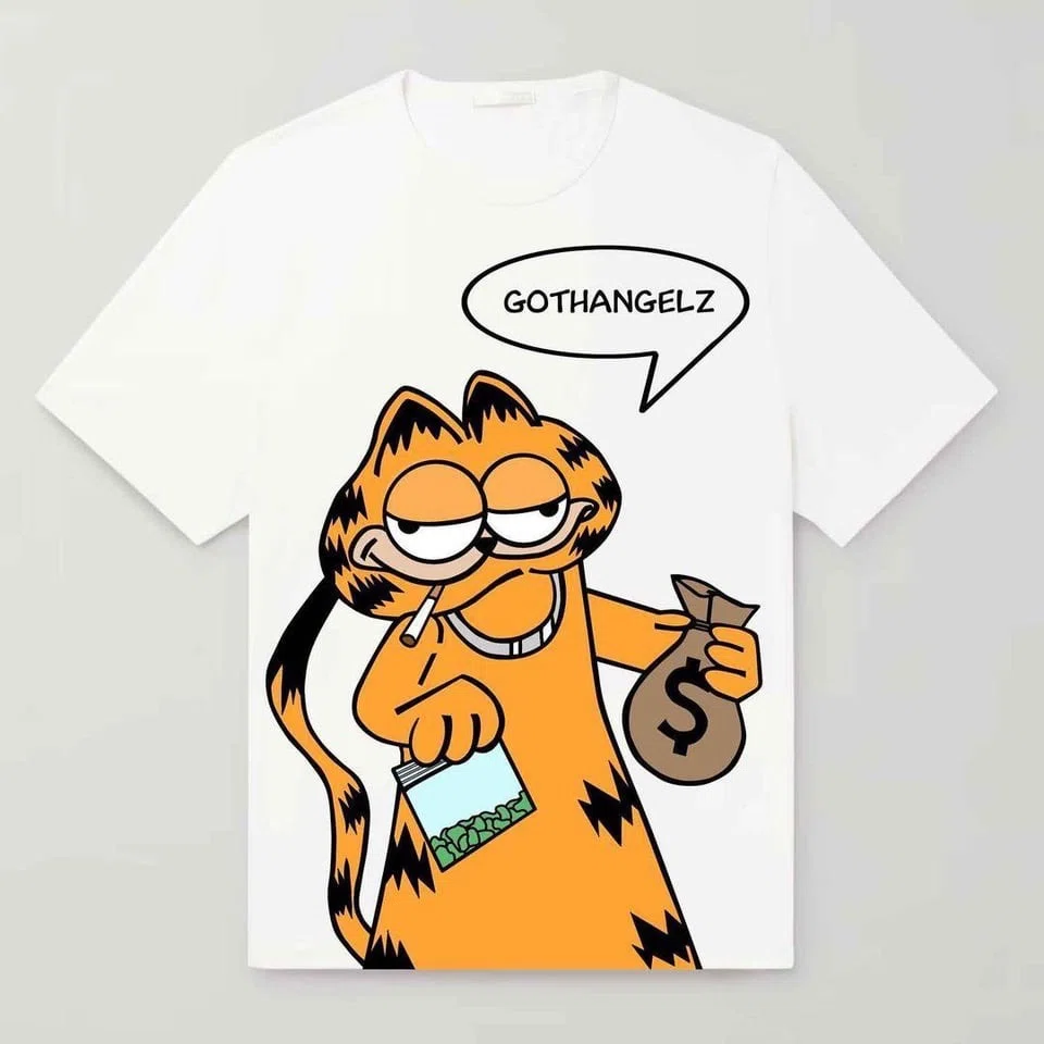 GothAngelz Garfield Smoking (White)