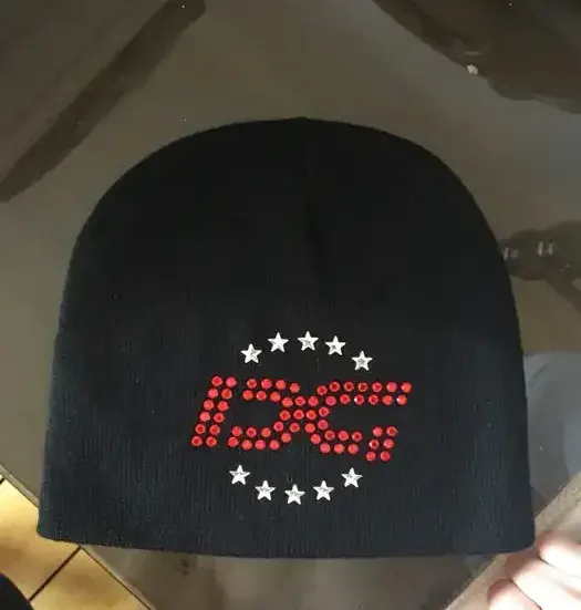 Drain Gang DG Rhinestone Beanie (Black)