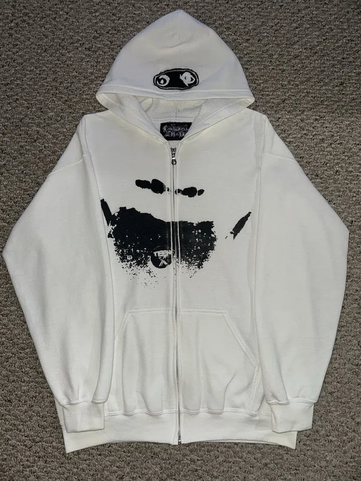 Ken Carson Teen X Zip-Up Hoodie (White) primary image