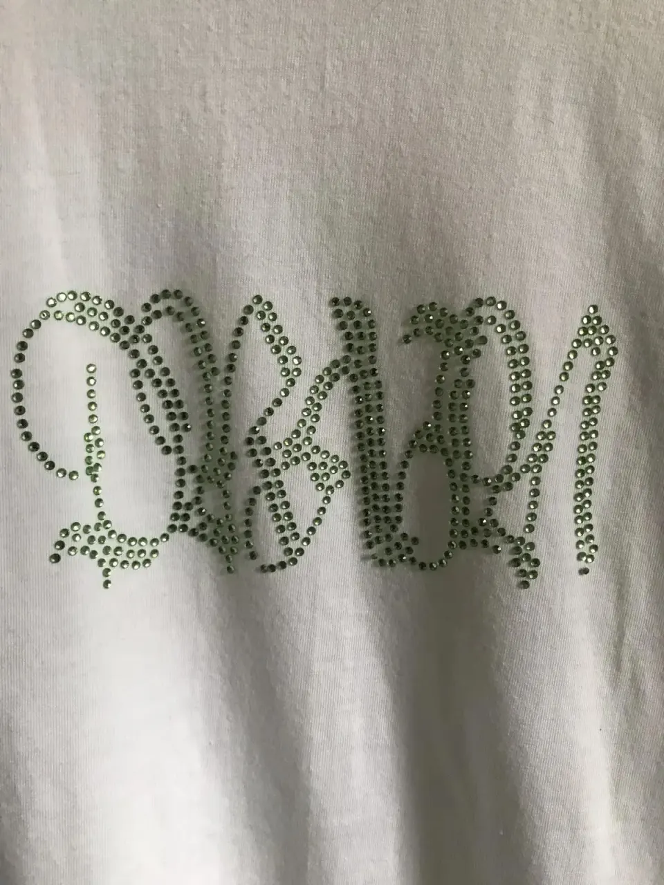 Drain Gang Drain Rhinestone Tee (White) primary image