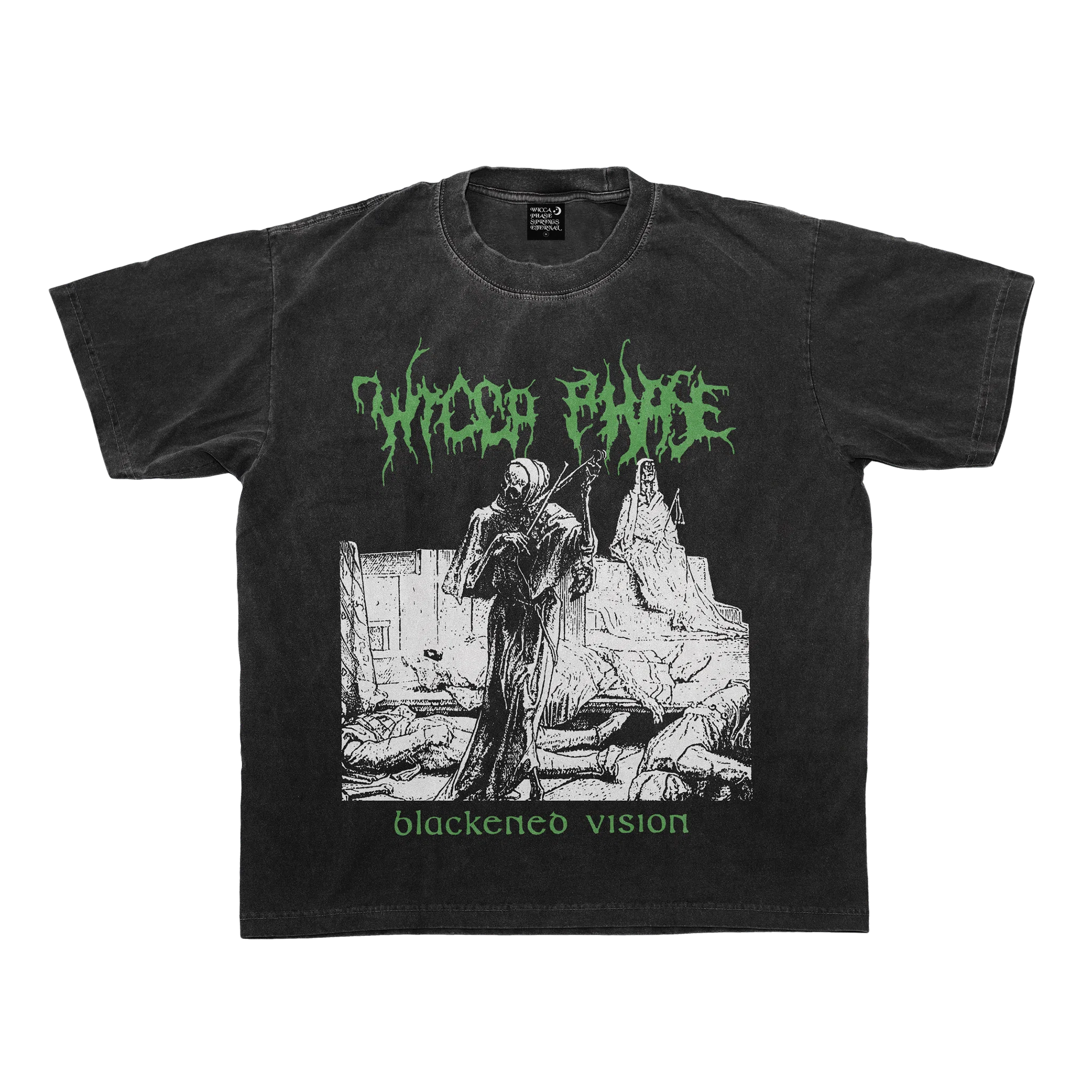 Wicca Phase Springs Eternal Blackened Vision T-Shirt (Black/Green)