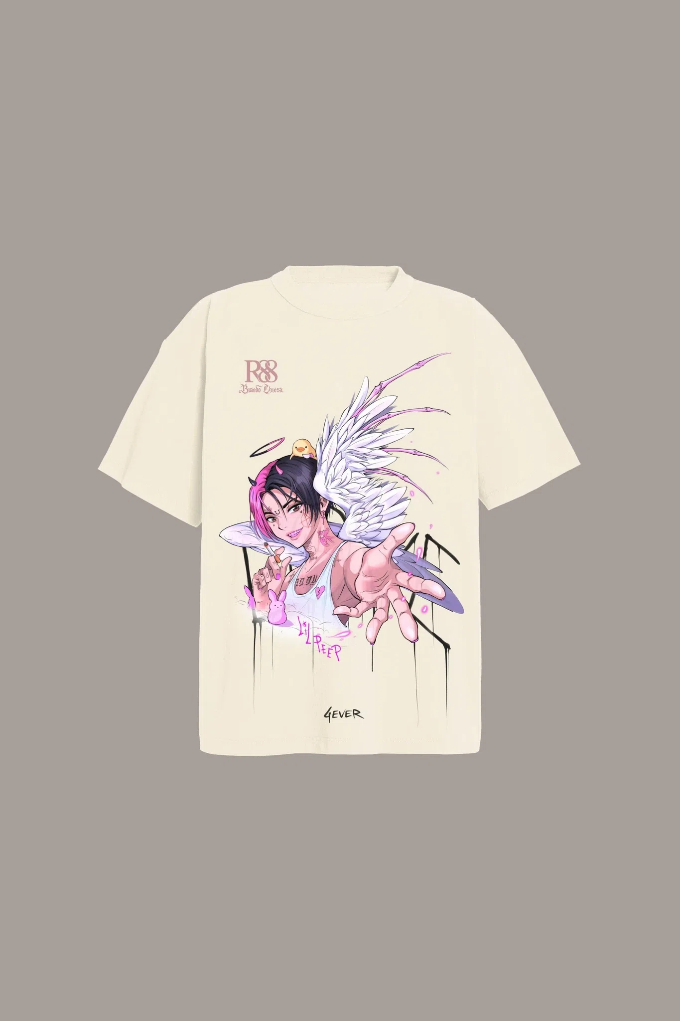 Lil Peep Messenger Tee (White) primary image