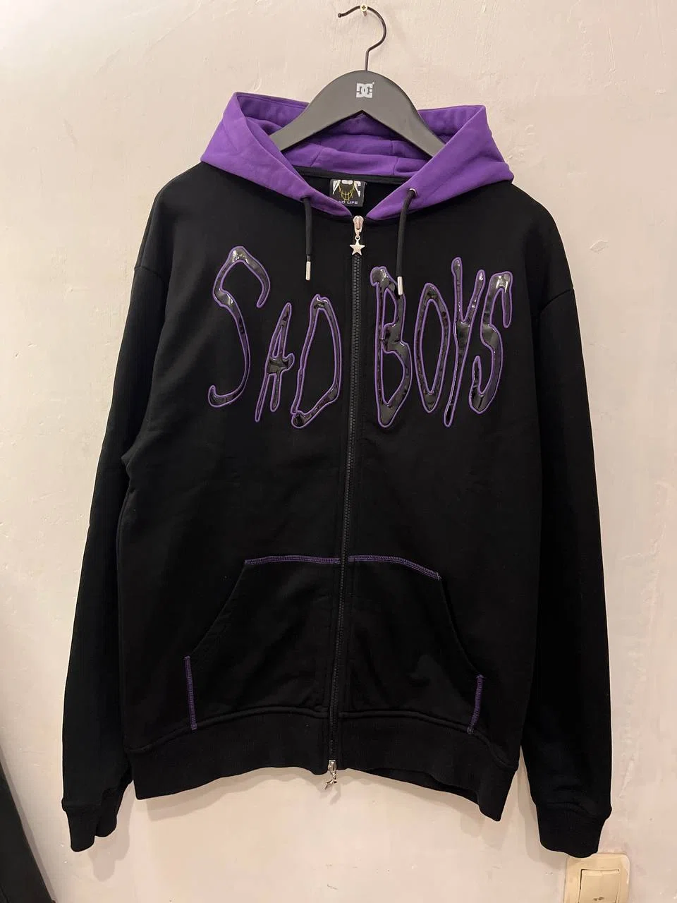 Sad Boys SBG Zip Hoodie 001 (Black/Purple) primary image