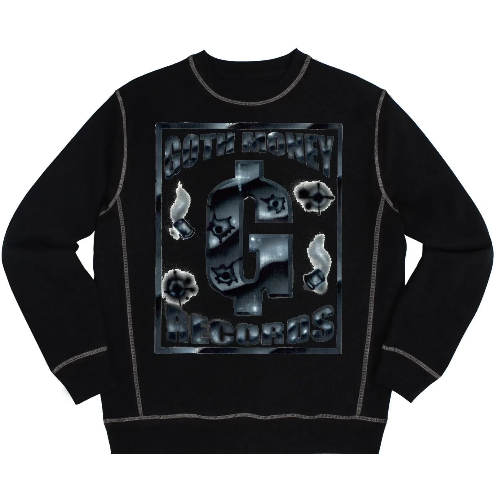 Goth Money Records Airbrush Logo Crewneck primary image
