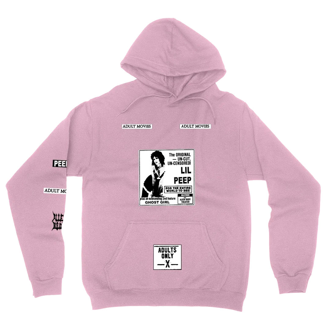 Lil Peep Adult Movies Hoodie (Pink) primary image