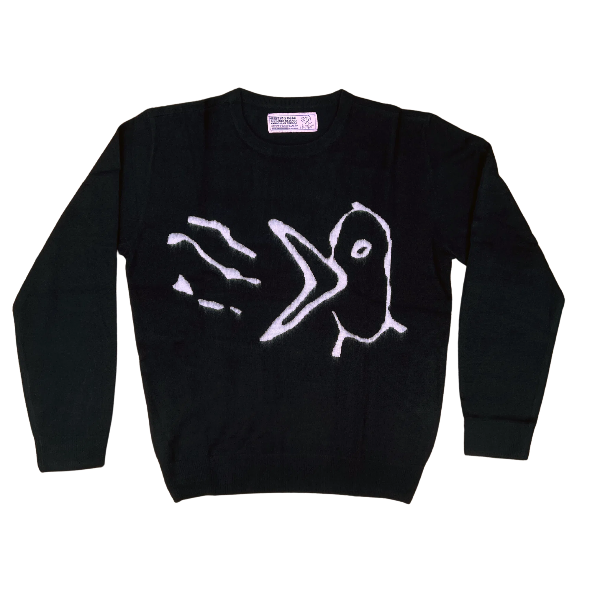 Lil Peep Bird Design Black Sweater