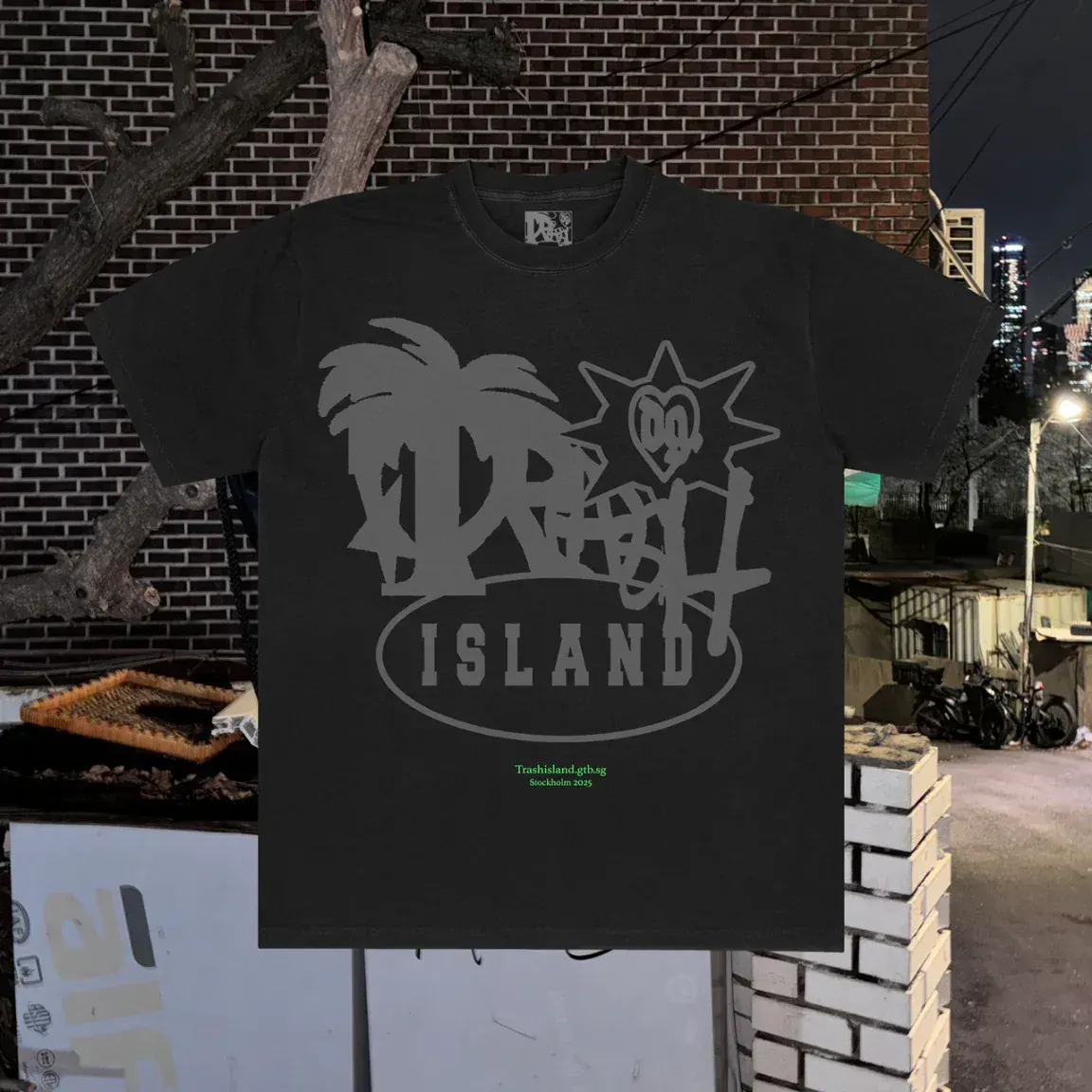 Drain Gang Trash Island Logo Tee (Black)