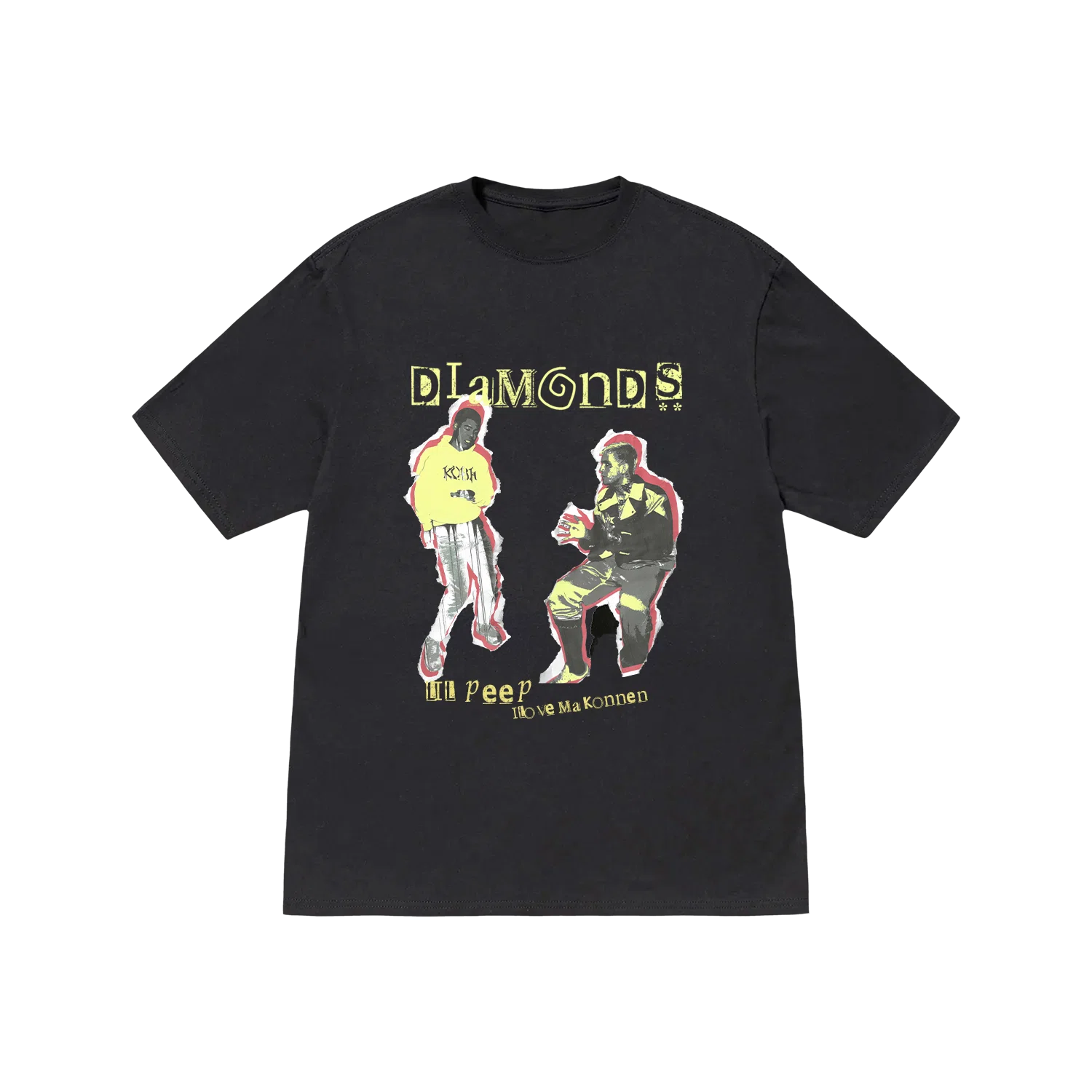 Lil Peep x ILoveMakonnen - DIAMONDS Black T-Shirt