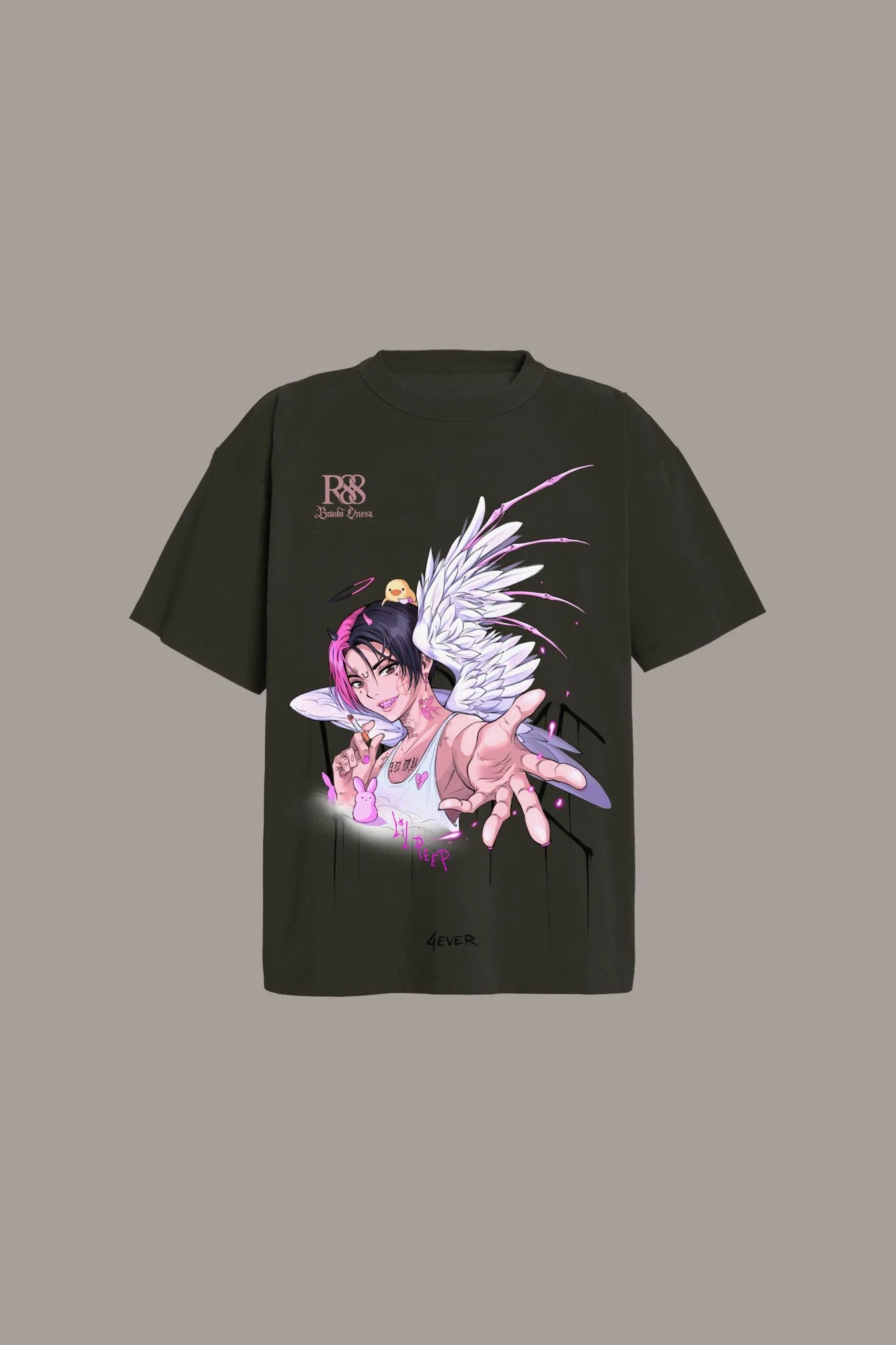 Lil Peep Messenger Tee (Black) primary image