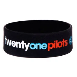 Twenty One Pilots Black Logo Wristband