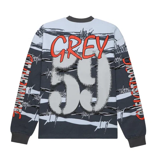 G59 Records G59 Throttle Shirt (Grey / Red)