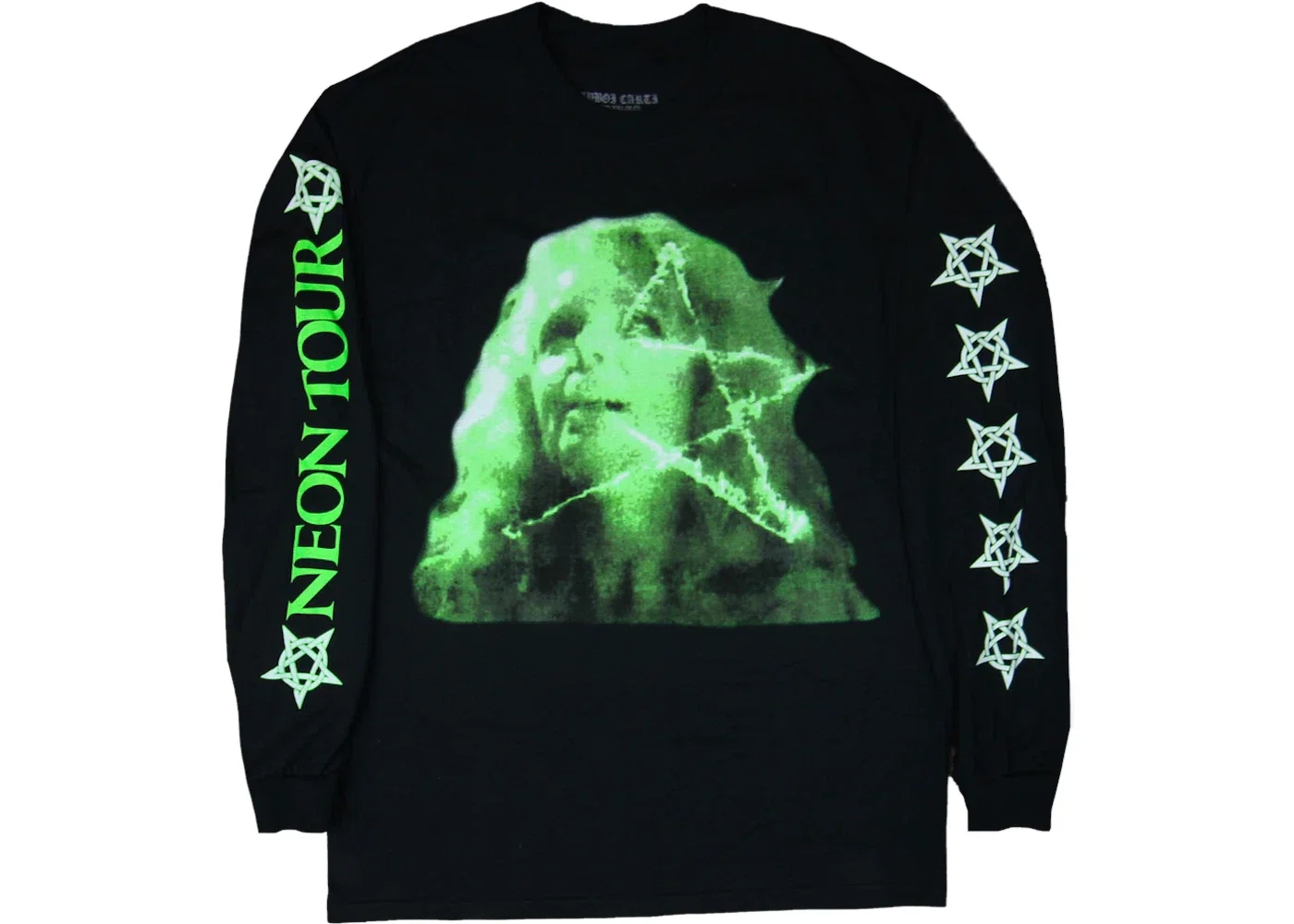 Playboi Carti Neon Tour Pentagram Long Sleeve — Black primary image