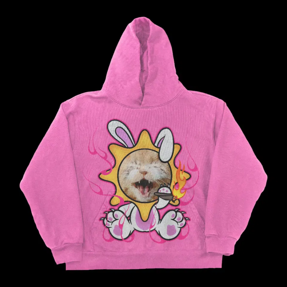 Sayso Says Cat Hoodie (Pink)