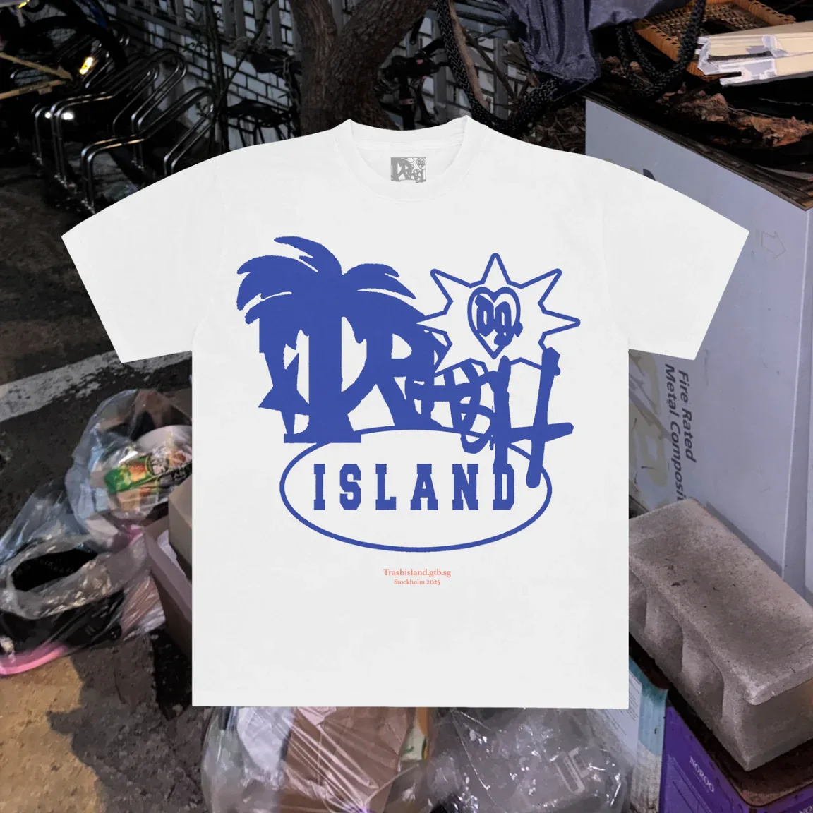 Trash Island Logo Tee (White)