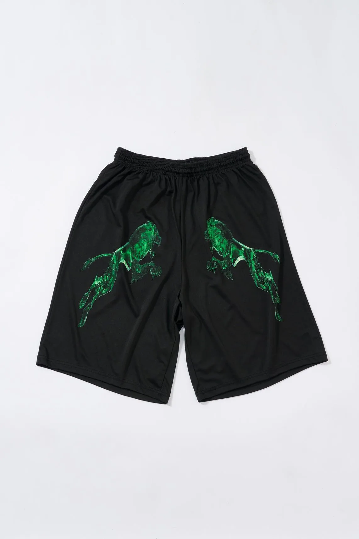 Green Lion / The Fool Basketball Shorts (Black)